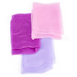 6 Stück 3 Farben einfarbiger Nylon-Seidenschal für Frauen und Mädchen&nbsp;AJEW-TA0003-36