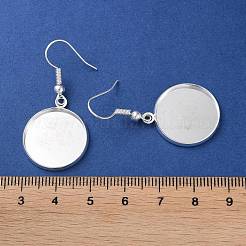 Ganci per orecchini in ferro per placcatura a cremagliera&nbsp;EJEW-D091-01E-S