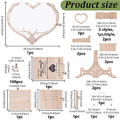 Альтернатива свадебной гостевой книге из дерева&nbsp;WOOD-WH0002-61