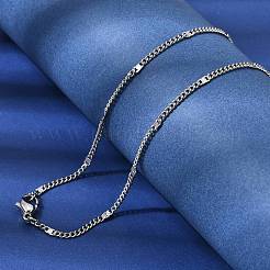 12 Stück 2.2 mm 304 Edelstahl strukturierte gedrehte Kette Halskette für Damen und Herren&nbsp;NJEW-H093-20P-01
