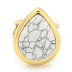 Ионное покрытие (ip) 304 нержавеющая сталь синтетические бирюзовые манжеты кольца&nbsp;G-Z056-09G-01