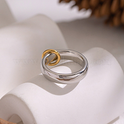 Двухцветное кольцо из нержавеющей стали 304 для женщин&nbsp;FF4336