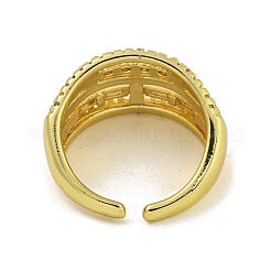 Манжеты из латуни с микро паве кубический цирконий для женщин&nbsp;LS-RJEW-E294-04G-01