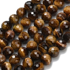 Природных тигровый глаз бисер нитей&nbsp;G-L642-F01-8mm