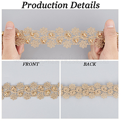 5 ярд полиэстеровой и АБС-пластиковой искусственной жемчужной кружевной ленты&nbsp;OCOR-GF0004-92B