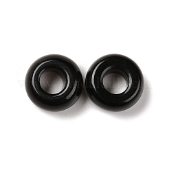 Натуральный обсидиан европейские бусины&nbsp;G-G740-14x8mm-34