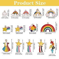 Подвески из сплава эмали 26шт 13 стиля&nbsp;ENAM-SZ0002-70