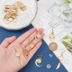 8 paire de crochets de boucles d'oreilles en acier inoxydable 304 de 4 styles&nbsp;EJEW-AB00037