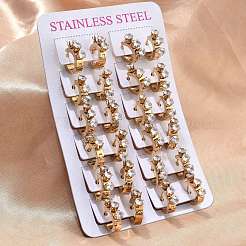 Pendientes de aro de acero inoxidable 201&nbsp;EJEW-D354-15G