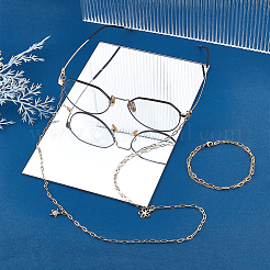 8м 4-х цветные латунные цепочки из скрепок&nbsp;FIND-PH0006-43