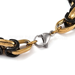 201 bracciali a catena bizantina in acciaio inossidabile&nbsp;BJEW-B078-60GEB