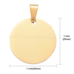 Pendentifs en acier inoxydable 304 avec placage ionique (IP)&nbsp;STAS-I311-05A-G