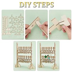 2-ярусные подставки для сережек из дерева&nbsp;EDIS-WH0031-11