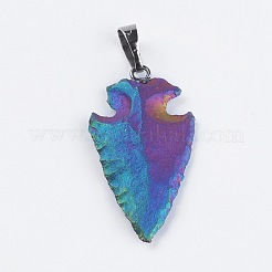 Гальванические подвески из натурального индийского агата&nbsp;G-L479-23