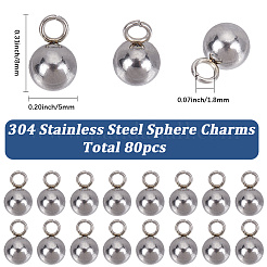 80 шт. шарм-шарм из нержавеющей стали 304&nbsp;STAS-SC0010-03P