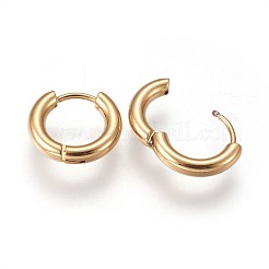 Boucles d'oreilles créoles en acier inoxydable 304 avec placage ionique (IP)&nbsp;EJEW-O087-06C