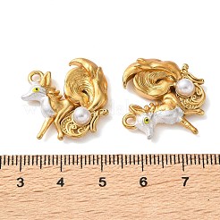 304 Edelstahl mit Perlenanhängern aus ABS-Kunststoff&nbsp;SA-L002-08G
