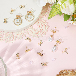 Серьги-гвоздики из сплава с бантом&nbsp;FIND-BBC0004-63C