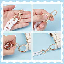 2 шт. 2 стиля акриловых витых цепных ручек для сумок&nbsp;HJEW-UN00072