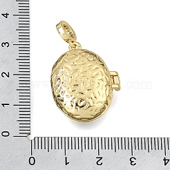 Fotomedaillon-Anhänger aus Messing mit Mikropavé-Fassung aus klaren Zirkonia&nbsp;KK-A303-40G