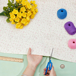 Tela de algodón con estampado de flores&nbsp;DIY-WH0504-985A