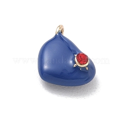 Micro pavé de latón encantos de circonita cúbica roja&nbsp;CU-CBA109E-04