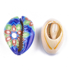 Perle di conchiglia stampate di ciprea&nbsp;SSHEL-T007-16B