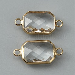 Ciondoli connettore in vetro&nbsp;LS-GLAA-WH0036-16K