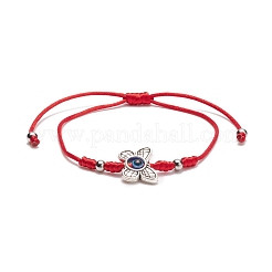 6 Uds 6 estilo loto y ojo de caballo y mariposa y tortuga y búho juego de pulseras de cuentas trenzadas de aleación&nbsp;BJEW-JB08499