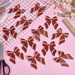 12 шт. нашивки с бантом на тканевой основе для пришивания и утюжки&nbsp;DIY-HY0002-98