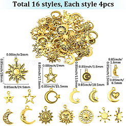 64шт 16 стиля подвески из цинкового сплава в тибетском стиле&nbsp;FIND-SC0018-01