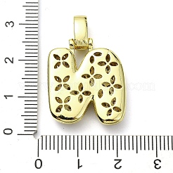 Messing micro pave klare zirkonia anhänger&nbsp;KK-M279-01G-N