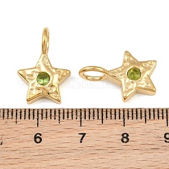 Anhänger aus 304 Edelstahl mit Mikropflaster und Zirkonia&nbsp;CU-CBA02E8-19G-01