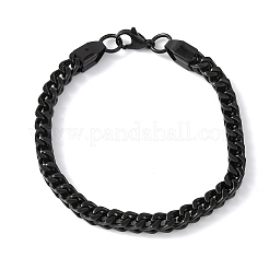 Браслеты-цепочки кубинского плетения из нержавеющей стали 304 для женщин и мужчин&nbsp;BJEW-F527-07EB