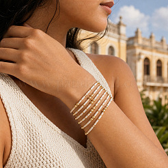 Stretch-Armband-Sets aus Messing- und Glasperlen für Damen&nbsp;YQ1081