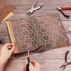 Ткань из искусственной кожи с тиснением&nbsp;DIY-WH0043-95D