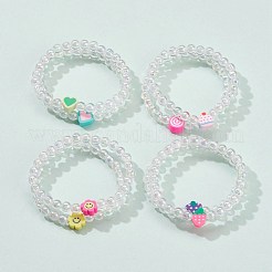 Braccialetti per bambini elasticizzati con perline acriliche trasparenti&nbsp;BJEW-JB06324