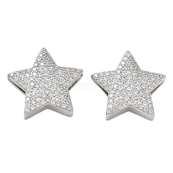 Dia-Charms mit Gestellbeschichtung aus Messing mit Mikropavé-Zirkonia&nbsp;CU-CBA01AA-26P