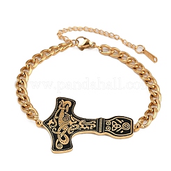 Браслеты из нержавеющей стали 304 с эмалированными звеньями&nbsp;LS-BJEW-P356-01B-G