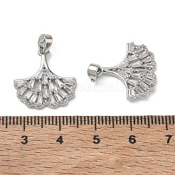 Pendenti in zirconi cubici trasparenti in micro pavè di ottone&nbsp;CU-CBA5C42-03P