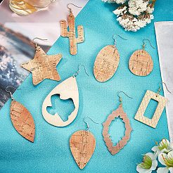 Kit fai da te per realizzare 9 paio di orecchini in similpelle&nbsp;DIY-FH0002-36