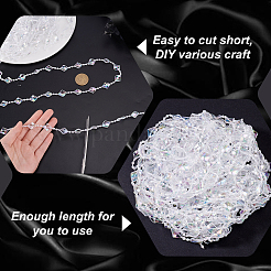 10м пластиковые подвесные хрустальные бусины&nbsp;AJEW-GA0007-76