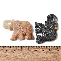 Резные подвески из натуральных смешанных драгоценных камней&nbsp;G-D365-01B