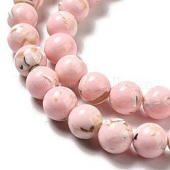 Синтетические бирюзовые и морские раковины в сборе из бисера пряди&nbsp;G-D482-01B-06