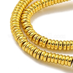 Brins de perles d'hématite non magnétiques synthétiques galvanisées&nbsp;G-I360-C01-01