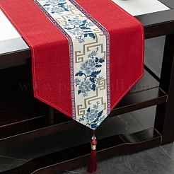 Полиэфирная лента с вышивкой ромбом в этническом стиле&nbsp;OCOR-WH0078-237-1