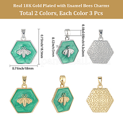 6шт 2 цвета латунные подвески&nbsp;KK-BBC0021-45