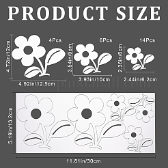 Blumen-Acryl-Spiegel-Wandaufkleber&nbsp;DIY-WH0449-94