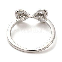 Открытые женские манжеты из латуни с цирконием&nbsp;RJEW-M161-01P