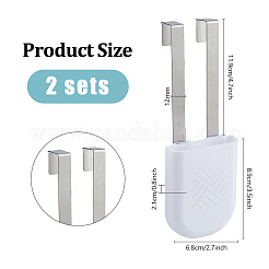 Supporto per pastiglie per la pulizia del serbatoio del water in acciaio inossidabile e plastica ABS&nbsp;AJEW-WH0817-026